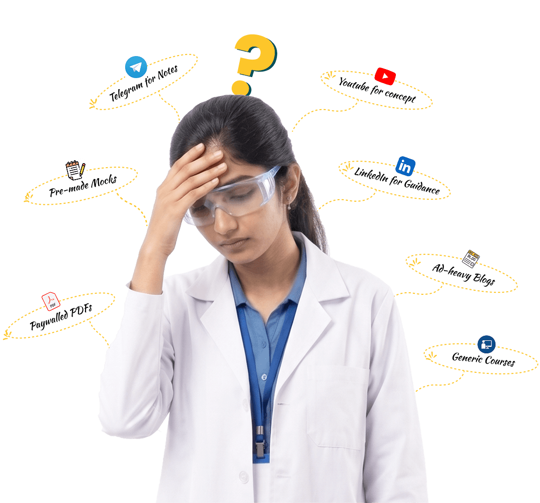 Life sciences student preparing the hard way
